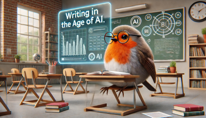 writing robin